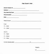 Blank Doctors Note Template Photos