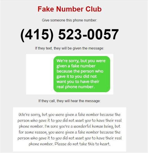 Image Result For Fake Phone Number Funny Phone Numbers