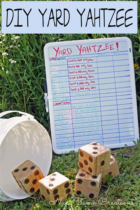 You can make your own too. Yard Yahtzee and Summer Fun Part 9 - Nap-time Creations