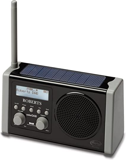 Roberts Solardab Bk Solar Powered Dab Radio With Rechargeable Battery