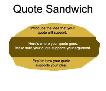 Close reading/quote sandwich create a quote sandwich: Sandwich Quotes. QuotesGram
