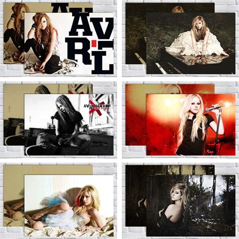 Avril Lavigne Kraft Paperwall Stickerscafe Bar Posterretro Poster