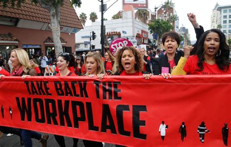 Hundreds In Hollywood March Against Sexual Harassment Wear