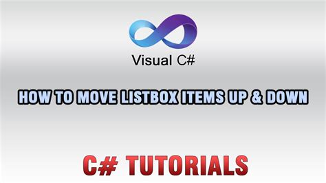 C Tutorial How To Move Listbox Item Up And Down Youtube