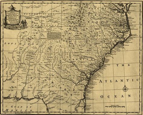 1752 Map Of North Carolina South Carolina And Georgia English