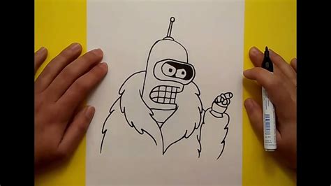Como Dibujar A Bender Paso A Paso 2 Futurama How To Draw Bender 2