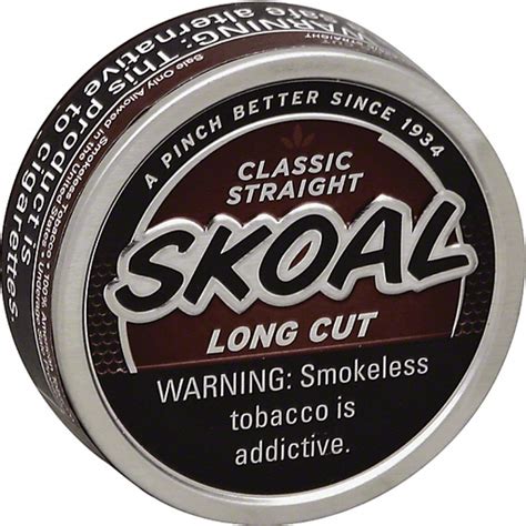 Skoal Smokeless Tobacco Classic Straight Long Cut Chewing Tobacco