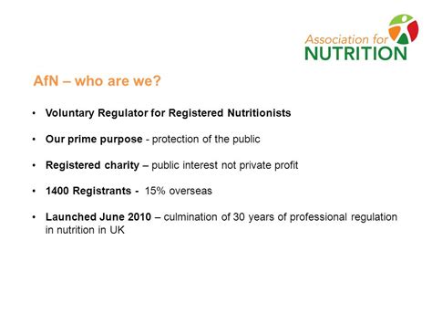 Association For Nutrition Afn Advancing Standards Of Evidence Based