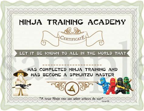 Create certificates for student of the month, sports, contests, appreciation or more. Pin on Lego Ninjago Party