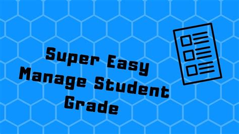 Super Easy Manage Student Grade Youtube