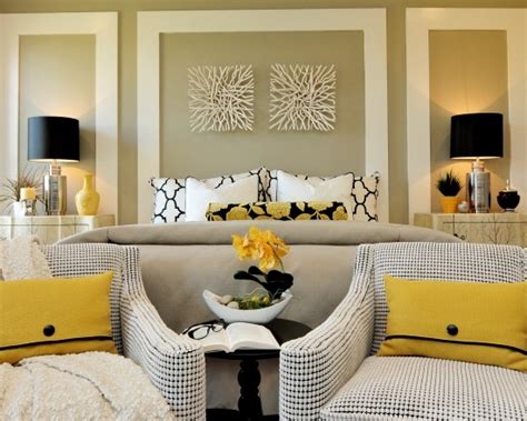 15 Visually Pleasant Yellow And Grey Bedroom Designs Small Master