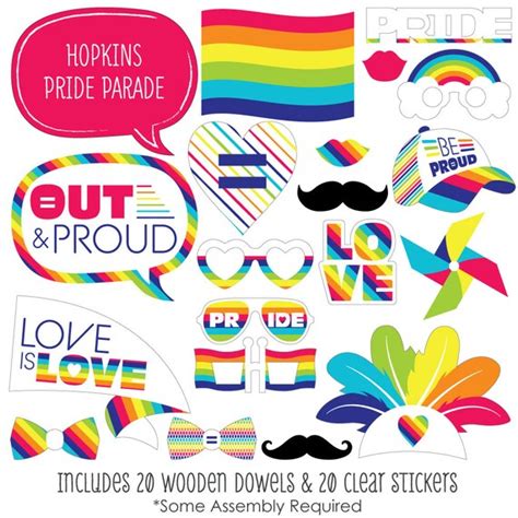 Love Is Love Gay Pride Lgbtq Rainbow Party Photo Booth Props Kit