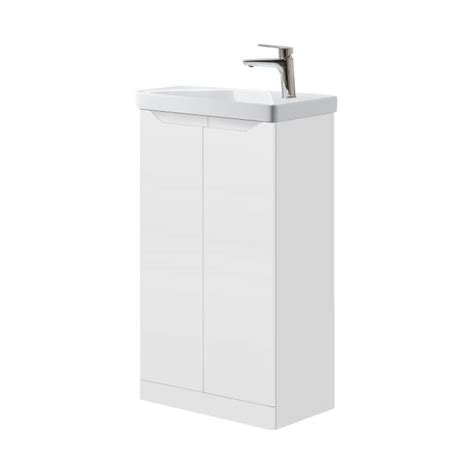 Orkney 500 Floor Standing Cloakroom Vanity Unit And Basin White