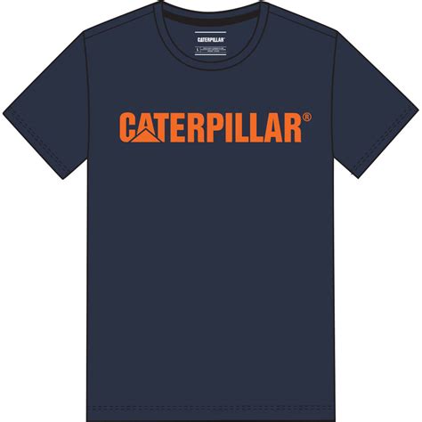 Original Fit Caterpillar Logo Tee Detroit Blue Shocking Orange Ca