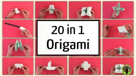 20 In 1 Origami 20 Origami Models From One Paper Tutorial From