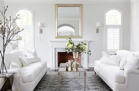 Almost White Gray Walls In A Traditional Living Room