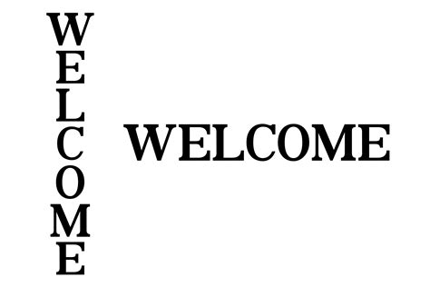 Welcome svg sign, welcome vertical | Custom-Designed Illustrations