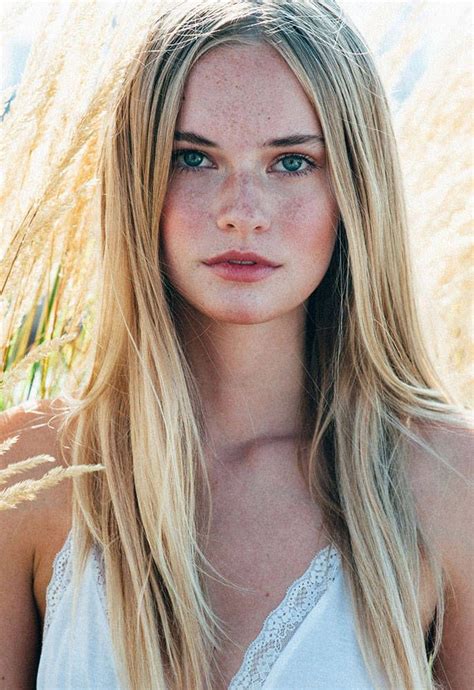 Emma Delury Freckles Girl Beautiful Blonde Beauty