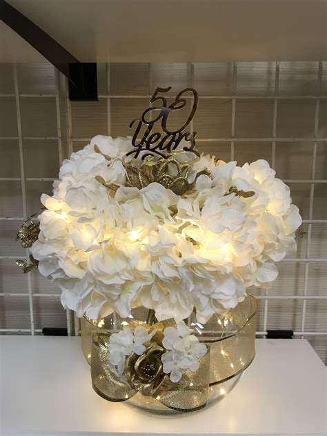 50th Wedding Anniversary Centerpieces Photos