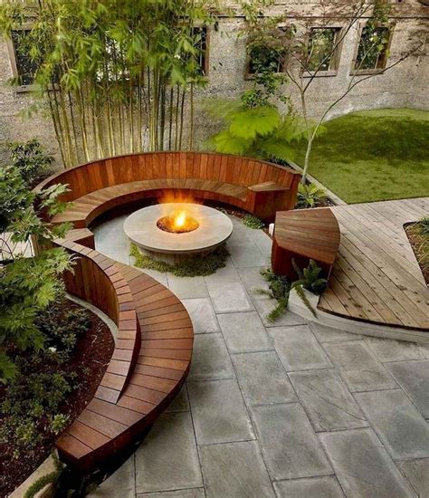 Cool 90 Outstanding Backyard Fire Pit Seating Area Design Ideas