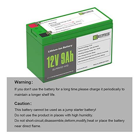 Eemb 12v 9ah Deep Cycle Rechargeable Lithium Ion Battery Replace Sla