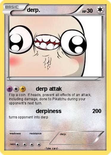Pokémon Derp 1257 1257 Derp Attak My Pokemon Card