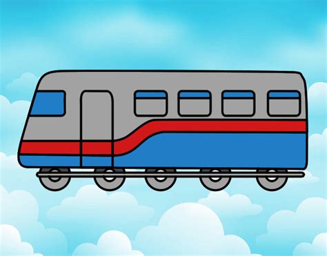 Dibujo De Tren De Pasajeros Pintado Por En El Día 08 02 17