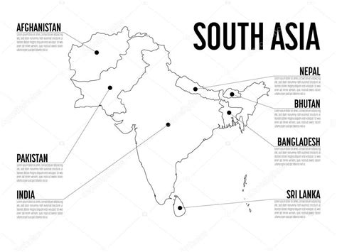 Infografía De Mapa Del Sur De Asia Plantilla Moderna Con Texto En