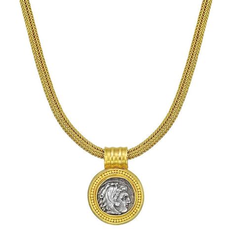Ancient Greek Coin Pendant Necklace At 1stdibs