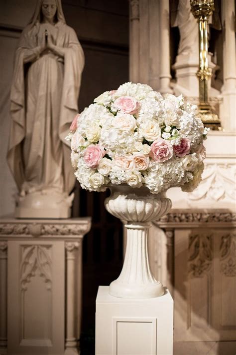 Gather a romantic collection of red, cream and pink flowers to hang above your church's archway. 214 best Church Weddings images on Pinterest