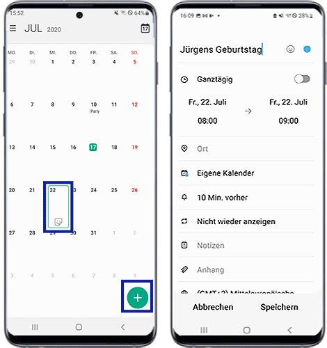 Wie Verwende Ich Die Kalender App Samsung De