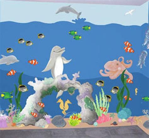 Magical Undersea Mural Kit Small Kids Room Mural Wall Decals