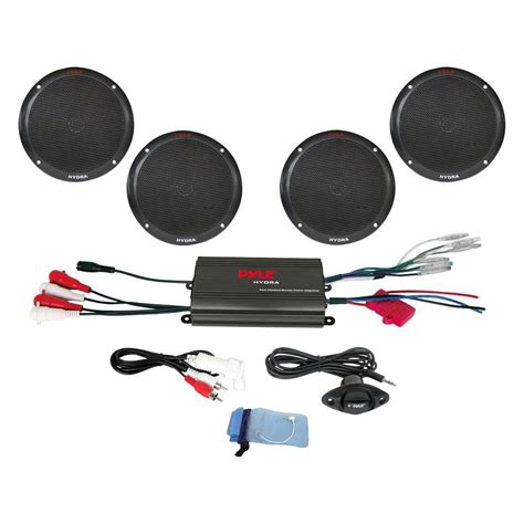 Pyle® Plmrkt4b 800w 4 Channel Amplifier With 6 12 Speaker System