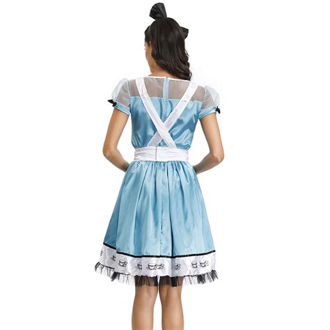 3ps Adorable Alice Light Blue Wonderland Dress Halloween Cosplay Maid