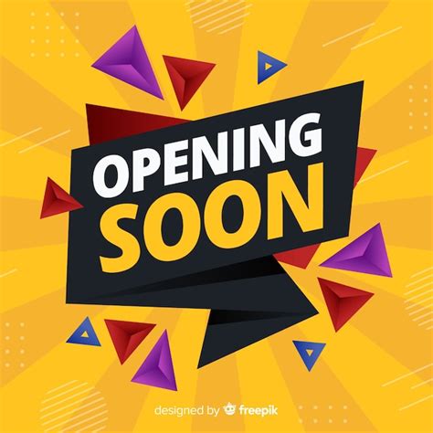 Free Vector Opening Soon Background In Flat Style