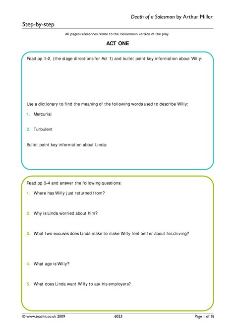 A tale of two critters. death of a salesman - search results - Teachit English