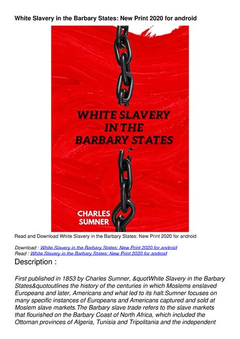 Ebook White Slavery In The Barbary States New Print 2020 For Android