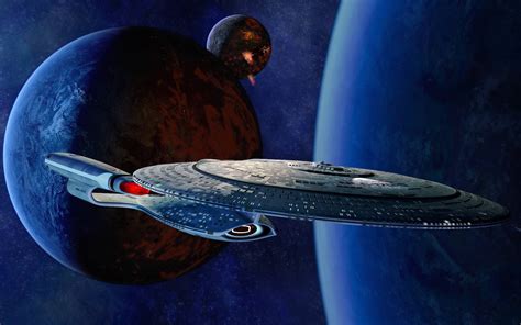 Downloaden Star Trek Raumschiff Uss Enterprise Drei Planeten Wallpaper