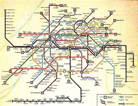 Paris Estações Ferroviárias Mapa Mao Das Estações Ferroviárias De