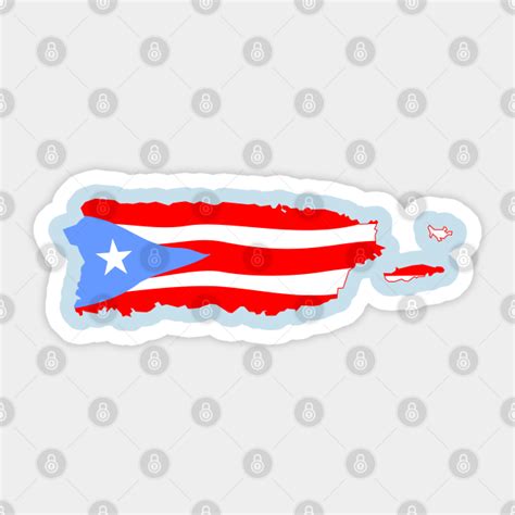 Puerto Rico Map Boricua Flag Puerto Rico Sticker Teepublic Puerto