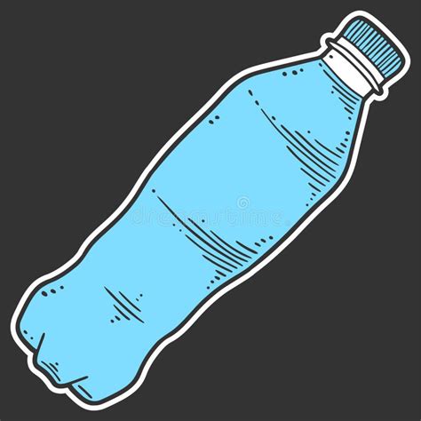 Water Bottle Vector Concept In Doodle And Sketch Style Stock