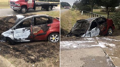 Woman Trapped In Burning Car Saved By Hero Couple