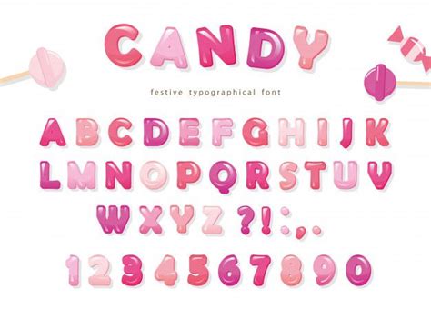Premium Vector Candy Glossy Font Design Lettering Tutorial