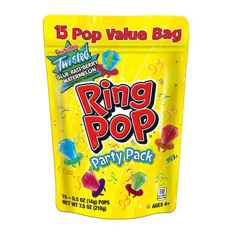 Ring Pop Candy Variety Party Pack Assorted Flavor Lollipop Suckers