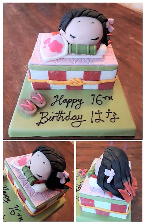 Kimetsu No Yaiba Nezuko Cake Anime Cake Pretty Birthday Cakes Cute