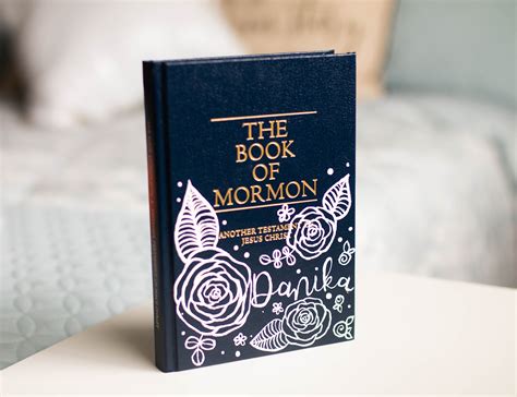 Livre De Mormon Peint à La Main Personnalisé Rose Blanche Etsy