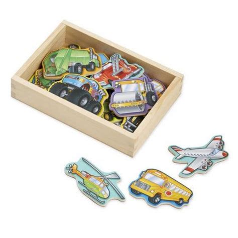 Melissa And Doug Wooden Vehicle Magnets Melissa And Doug Toys