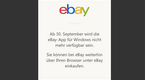Save $15 off on $75 app orders of home & sporting goods. Windows Ebay App wird eingestellt | Deskmodder.de