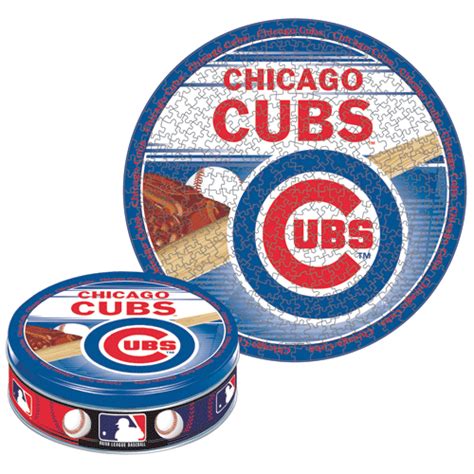 Official Mlb Chicago Cubs Tin Shaped Puzzle