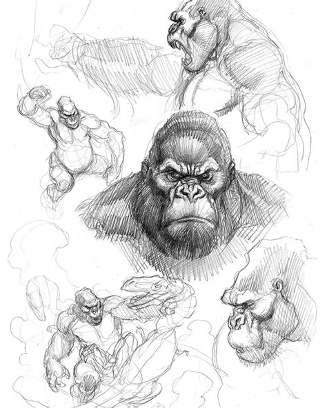 King Kong Drawing At Getdrawings Free Download